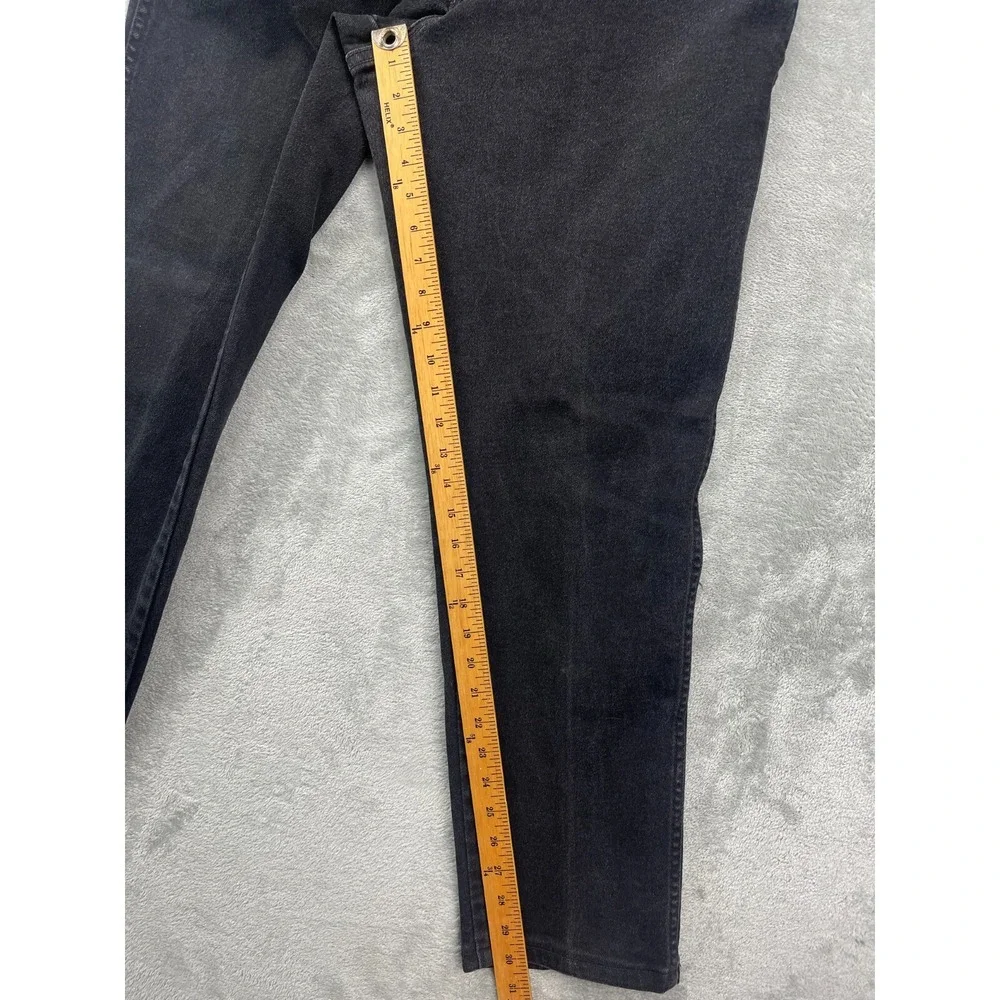 Lands' End Men's‎ Jeans 36x30 Black Denim Cotton Blend Tapered Made in USA